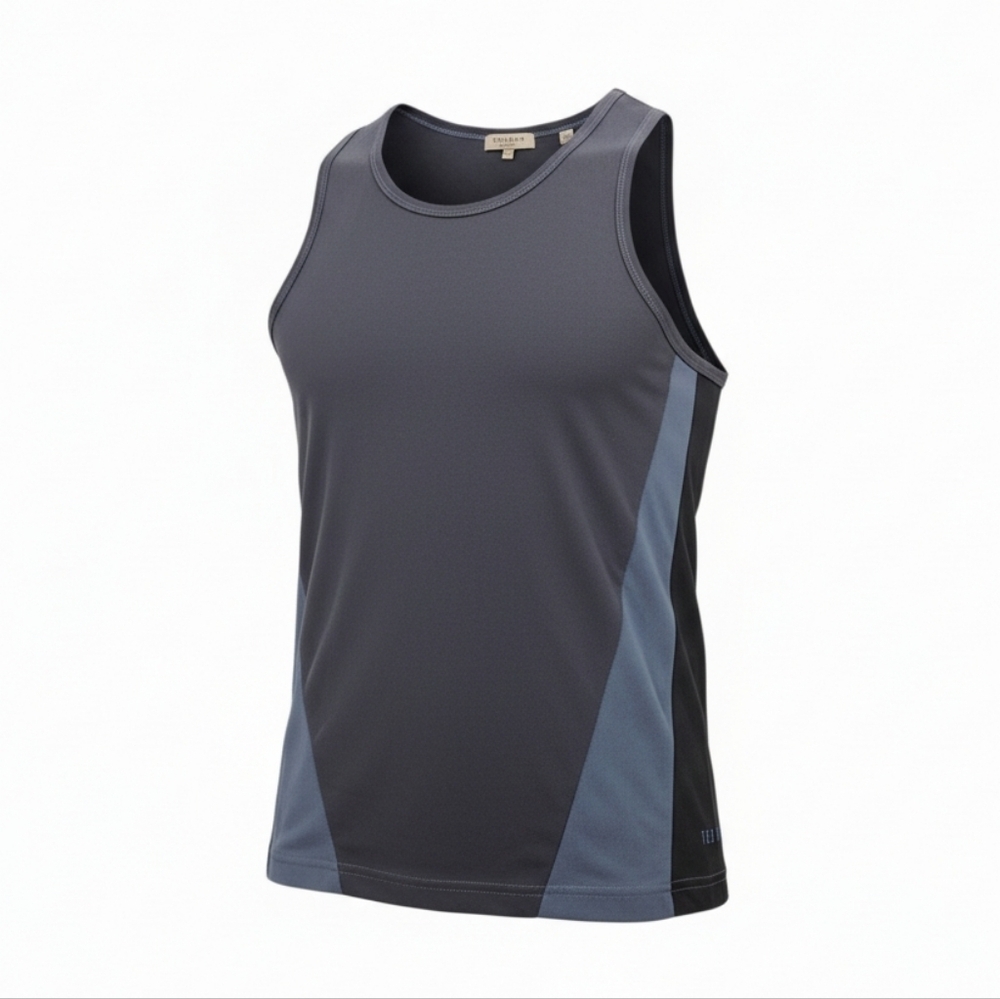 Ted Baker London Men's Dark Gray and Blue Tank Top Size Large